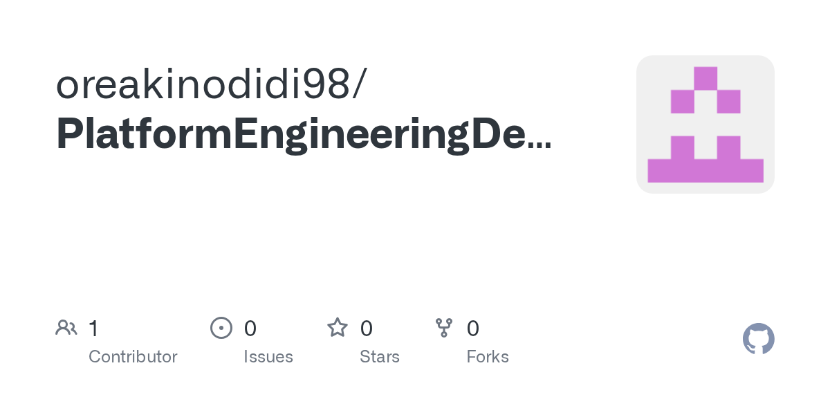 GitHub preview for the platform engineering demo